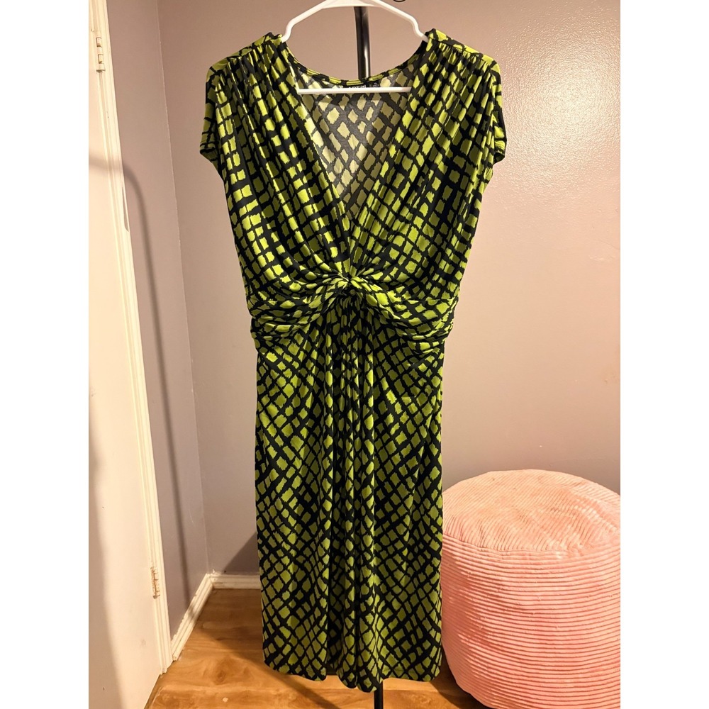 Apt 9 - Green and Black Sleeveless Dress with Back Tie‎ Sz XL
